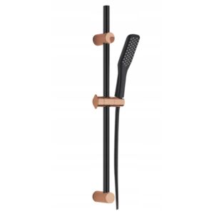 Alanis fekete/rózsaszínarany zuhanyszett bárpulton