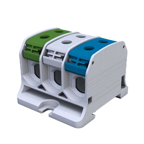 Menetes sín csatlakozó STB 50-3X Al/Cu 87330 SIMBLOCK, zöld/szürke/kék 146989089