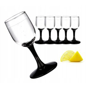 Fekete likőrös és vodkás poharak 35 ml 6 darab 146989363 - Pohár