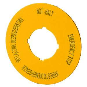 M22-XBK15 leíró lemez d=60mm 146989835 - Információs tábla