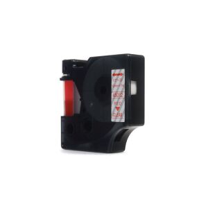JetWorld Csere Dymo D1 Tape Red átlátszó 12mm x 7m LM100, LM100+, LM200, LM300, LM400, LM420P, LM350, LM350D, LM360D, LM450D, LM150P,, LM120P, LM120P LM160, LM210D, LM280, LM150, LM220 (45012) (S0720520)