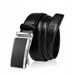 C35-BL FEKETE 105 ELITE Férfi Bőr Öv