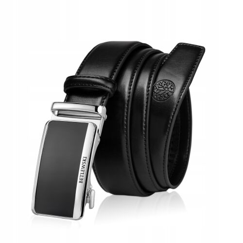 C35-BL FEKETE 105 ELITE Férfi Bőr Öv 146991057