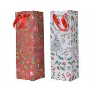 Karácsonyi papír ajándéktáska 36x12 cm