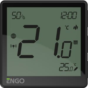 ENGO EONE-230B internetes hőmérséklet-szabályozó, süllyesztett, napi, ZigBee, fekete, 230 V 146991498 - Szobatermosztát