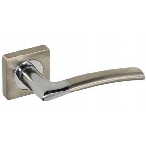 Belső ajtókilincs, osztott lemezes, szögletes, krómozott