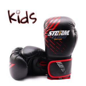 StormCloud Lynx Gyerek Boxkesztyű Fekete/Piros 170g