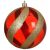 Törhetetlen karácsonyi gömbdísz 10 cm piros és arany 146992660