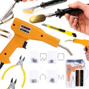 Forrasztópáka műanyag simításához + Műanyag tűzőgép tokban + 200 kapocs 146993160 - Szerszámgép