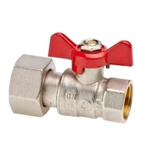 Elzáró golyóscsap forgó anyával és alumínium pillangóval SPIN 1/2'' vízmérőkhöz, tömítési lehetőséggel 146993463 - Golyóscsap