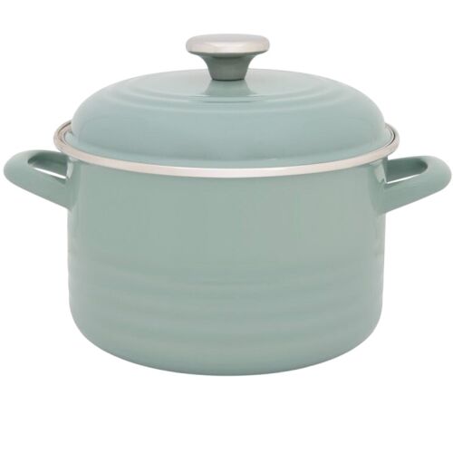 Štandardný vlnovkový zelený hrniec Metalacemail s pokrievkou, 20 cm, 4 l, pastelovo zelená 146994914