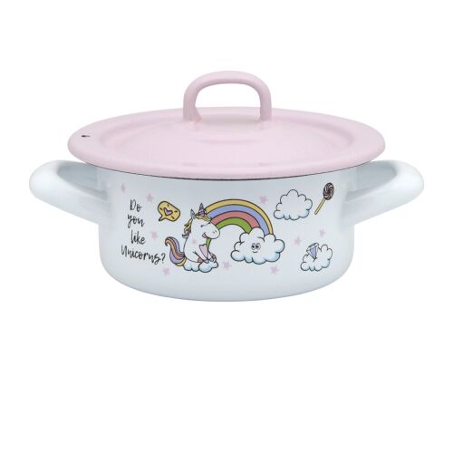 Stieltopf 0,75 l mit Deckel, Unicorn Metalac Emaille/12 cm/0,75 l 146994927