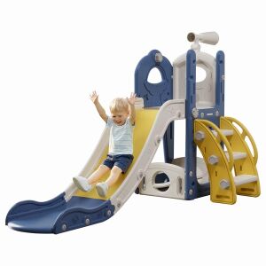 Gyerek kerti csúszda létrával 2 az 1-ben játszótérhez