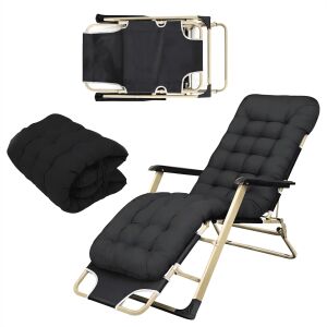 Kerti strand nyugágy, turista, összecsukható, gravitációs, vastag párnával