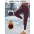 Bordó női termo polár leggings, téli divat