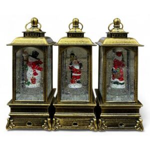 Beleuchtete Weihnachtslaterne, LED mit Schneefalleffekt 147004849 - Weihnachtsdekoration