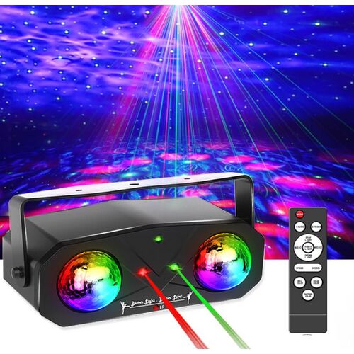 Partylights Sternenhimmel- und Ozeanwellenprojektor, 3-in-1-Discolicht mit Fernbedienung, EMS-38 147004862