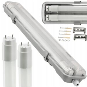 Hermetikus lámpatest 120 cm-es lámpa + 2db LED fénycső 4000K garázsokba 147013842 - Fénycsöves lámpa