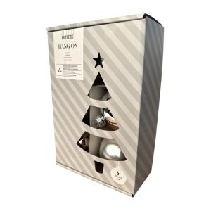 HANG ON üveg karácsonyfadísz 6 darabos készlet Ø 8 cm, ezüst 147015499 - Karácsonyfadísz