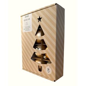 HANG ON üveg karácsonyfadísz 12 darab Ø 6 cm , pezsgőszín 147015520 - Karácsonyfadísz