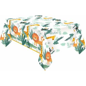 AMSCAN Papír asztalterítő vadállatok safari oroszlán zsiráf