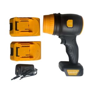 EASTDOOR 21V 48VH-os elektromos turbinafúvó, 508 g tolóerő, erős légáramlás, autótisztításra és portalanításra alkalmas, 2 akkumulátorral és töltővel szállítjuk.