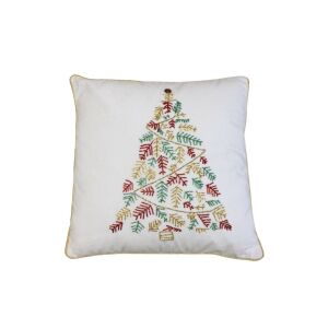 Fehér karácsonyi párna karácsonyfával 45cm