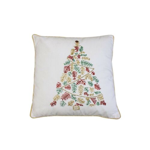 Fehér karácsonyi párna karácsonyfával 45cm 147023480