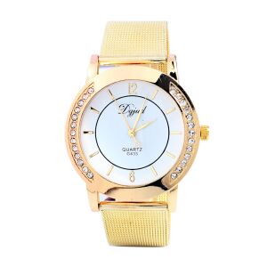 Dgjud Ragyogó Női Karóra Fém Szíjjal