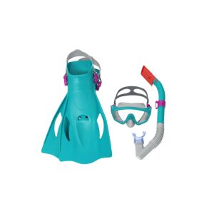 Set de scafandru Bestway albastru: mască, tub respirator și labe de înot 147029953 - Jucării gonflabile și jucării de plajă