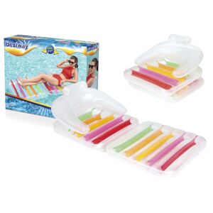 Saltea și fotoliu de plajă Bestway cu elemente colorate în curcubeu, 201 x 89 cm 147030074 - Jucării gonflabile și jucării de plajă