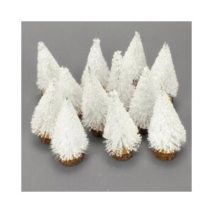 Dekor fenyőfa fehér – 10 cm 1 db 147037246 - Ajándék kütyü