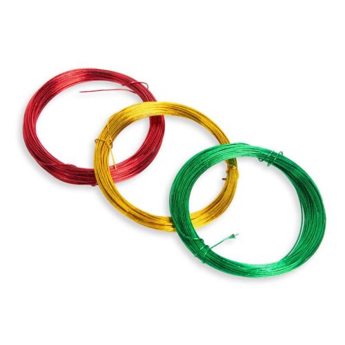 Karácsonyi dekor drót - fényes - 3 x 10 m - 3 féle / csomag 147037691