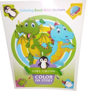 Sárkányos színező -kifestőkönyv matricákkal