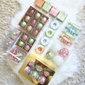 Cukorka karácsonyfadísz szett