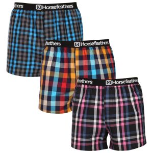 3PACK férfi rövidnadrágHorsefeathers Agyagcsomag 2 (AM283B) XL