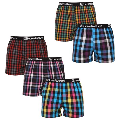 5PACK férfi rövidnadrágHorsefeathers Agyagcsomag 3 (AM284C) L 147048011