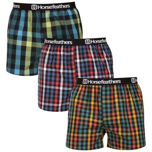 3PACK férfi rövidnadrágHorsefeathers Agyagcsomag 3 (AM283C) L