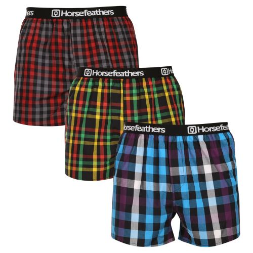 3PACK férfi rövidnadrágHorsefeathers Agyagcsomag 1 (AM283A) XL 147048658