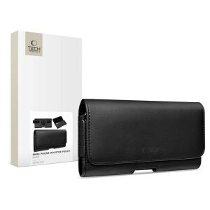 Tec-Protect SM80 Pro Univerzális vízszintes, csatos-fűzős övtáska mobiltelefonhoz 5,8-6,8" - fekete 147051122 - Tech-Protect