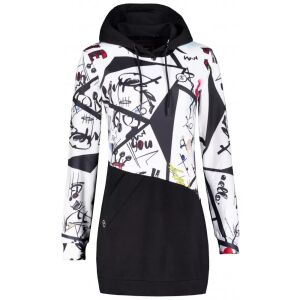 Hanorac de dama KIXMI VONITA NEGRU/ALB mărimea: 4XL 147053838 - Îmbrăcăminte pentru femei