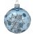 Üveg karácsonyfa gömbdísz 8 cm hópehely díszítéssel 1 db. 147055512