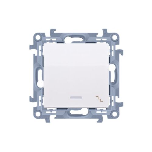 Lépcsőház kapcsoló LED háttérvilágítással (modul) 10 AX, 250 V~, csavaros sorkapcsok, fehér Simon10 147055683