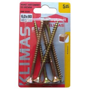 Edzett facsavarok 6x80mm 5 db PZ3 arany