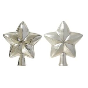 Szklany czubek choinkowy szpic 17cm srebrny świąteczny gwiazda 1szt 147056083 - Karácsonyfadísz