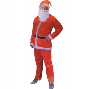 Strój Świętego Mikołaja przebranie czerwone 5 części 147056106 - Mikulás jelmez