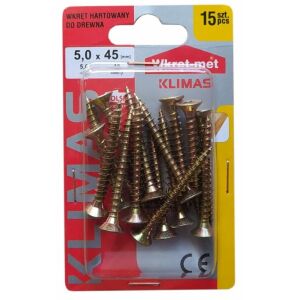 Edzett facsavarok 5x45mm 15 db PZ2 arany