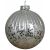 Ezüst üveg karácsonyfa gömbdísz 10cm csillámos 1 db 147056929