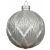 Ezüst üveg karácsonyfa gömbdísz 10cm csillámos 1 db 147056929