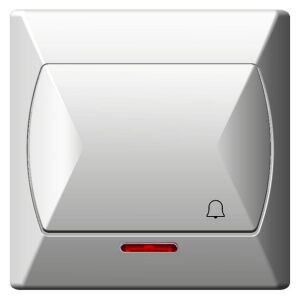 Normál esetben nyitott "csengő" kapcsoló narancssárga háttérvilágítással ACCENT WHITE